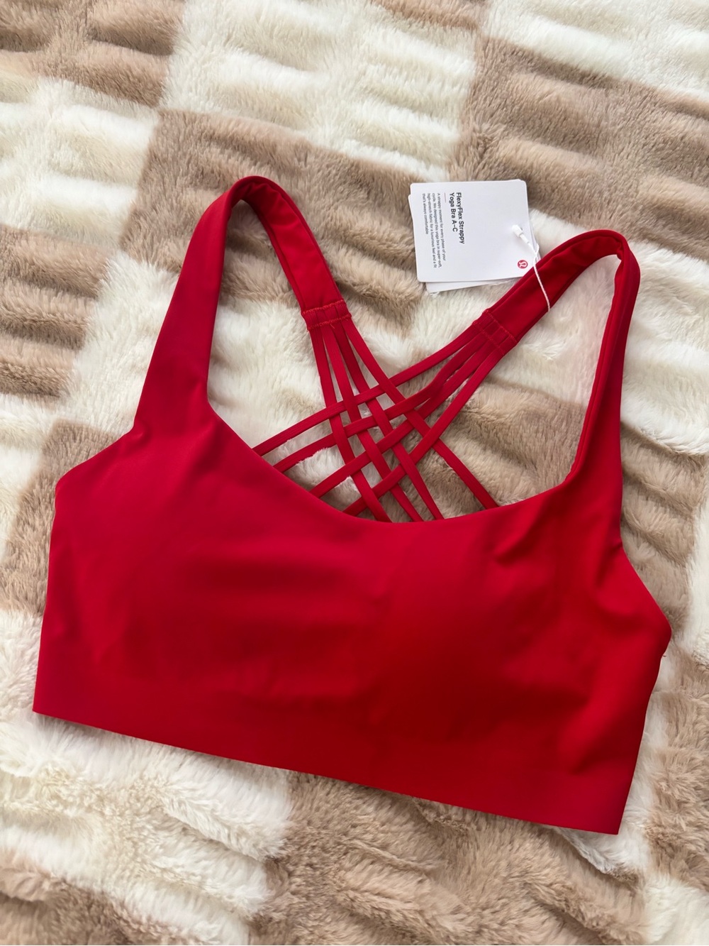 Lululemon Oxford Red FlexyFlex Strappy Yoga Bra - Picture 4 of 7